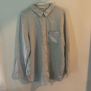 EILEEN FISHER Size L Oxford Shirt. EUC